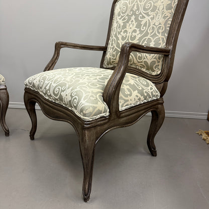 Louis XV Style Accent Arm Chairs (x2)