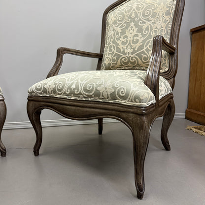 Louis XV Style Accent Arm Chairs (x2)