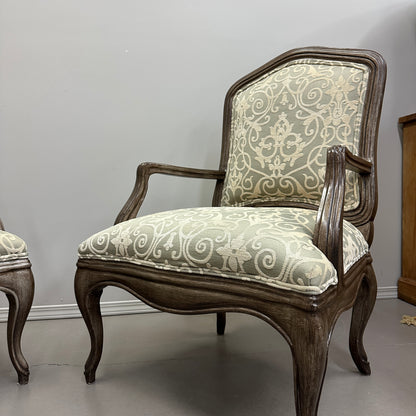 Louis XV Style Accent Arm Chairs (x2)