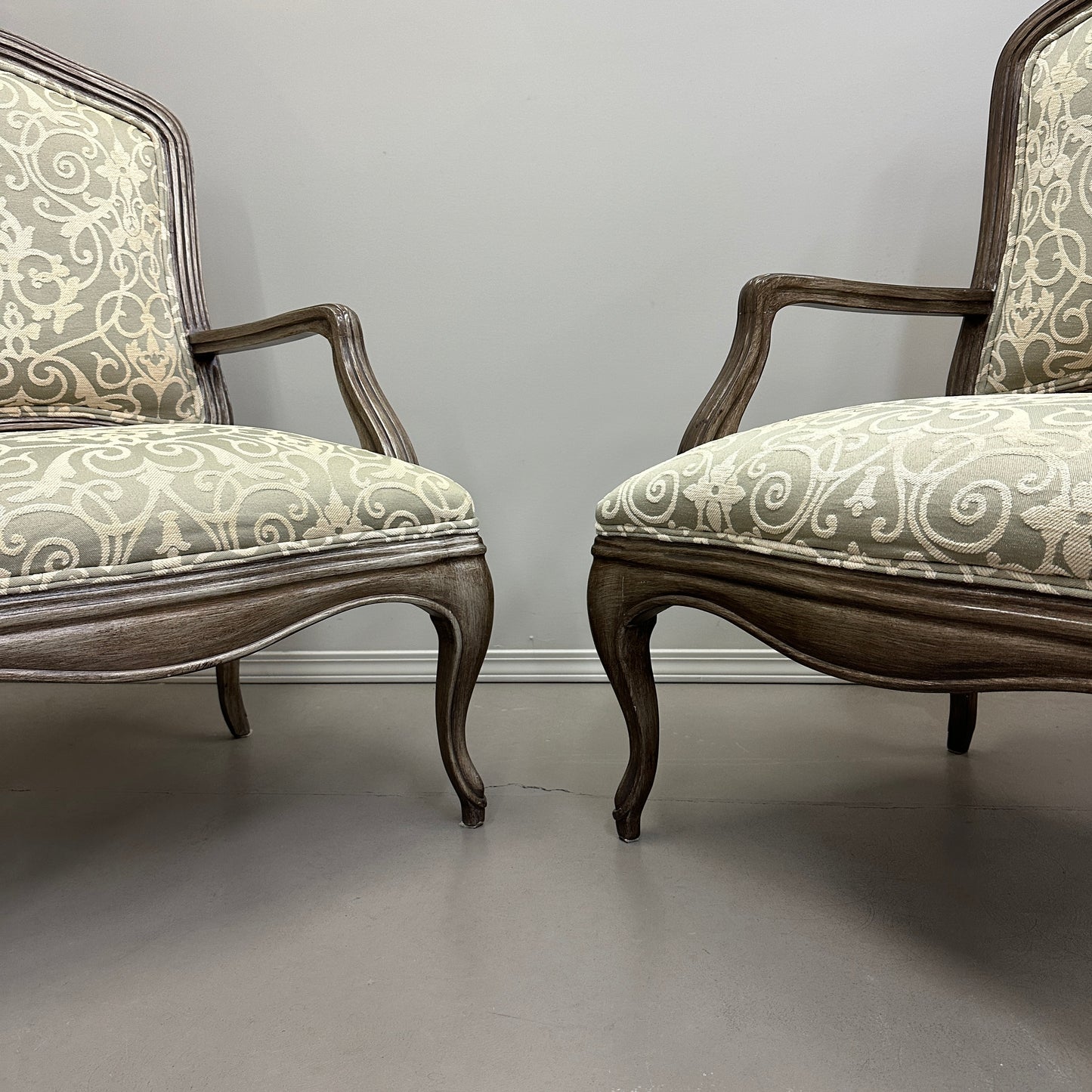 Louis XV Style Accent Arm Chairs (x2)