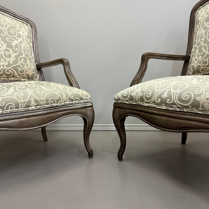 Louis XV Style Accent Arm Chairs (x2)
