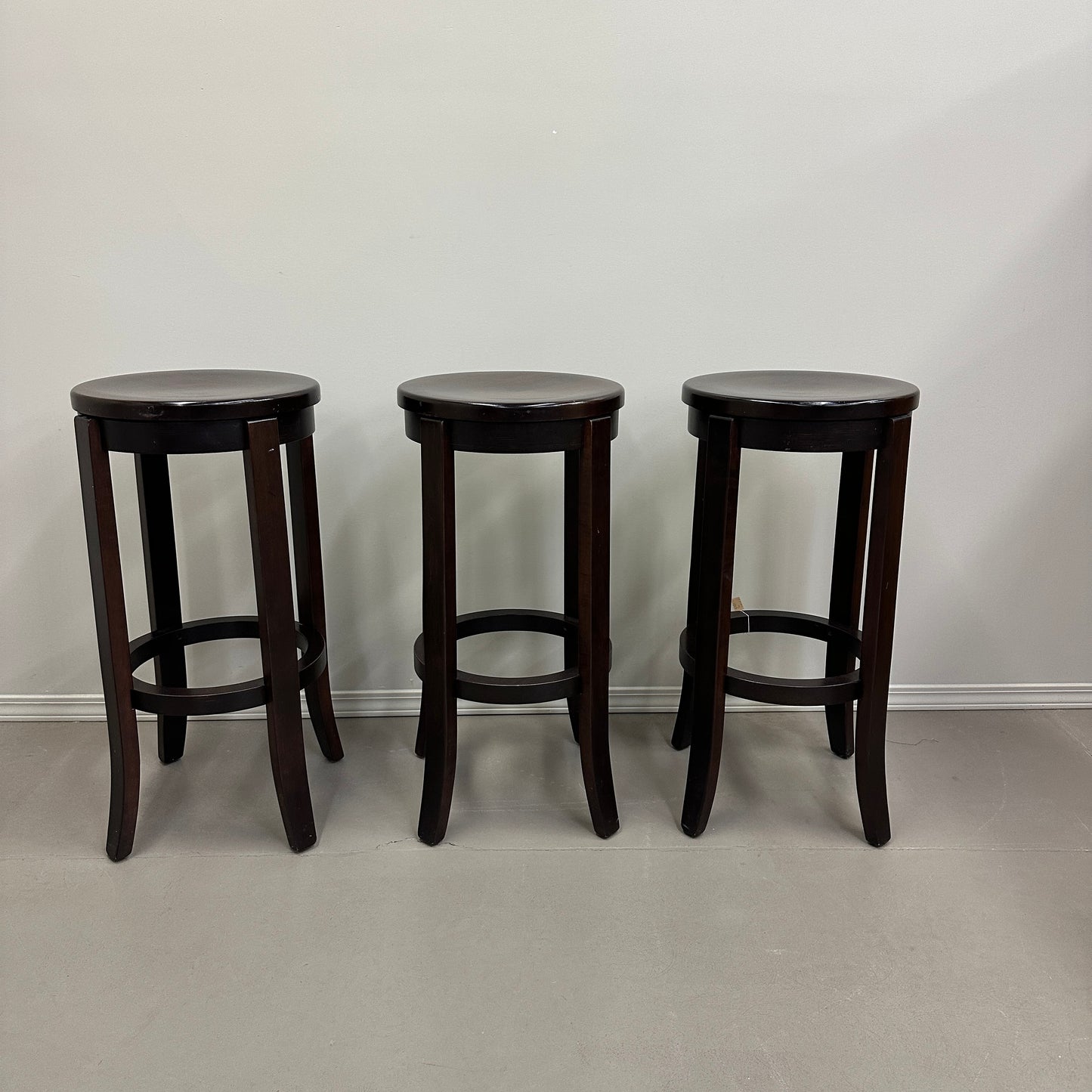 Wood Swivel Bar Stools (x3)