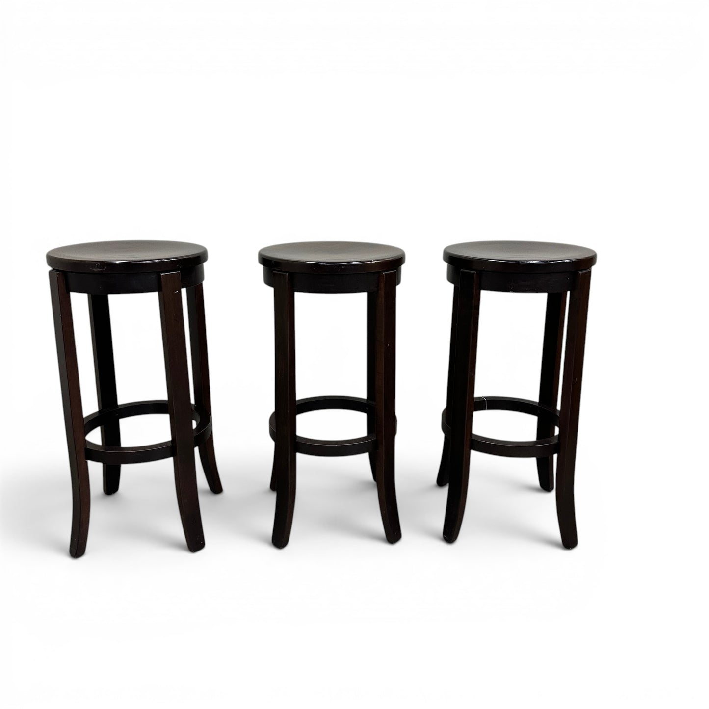 Wood Swivel Bar Stools (x3)