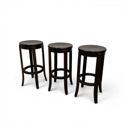 Wood Swivel Bar Stools (x3)