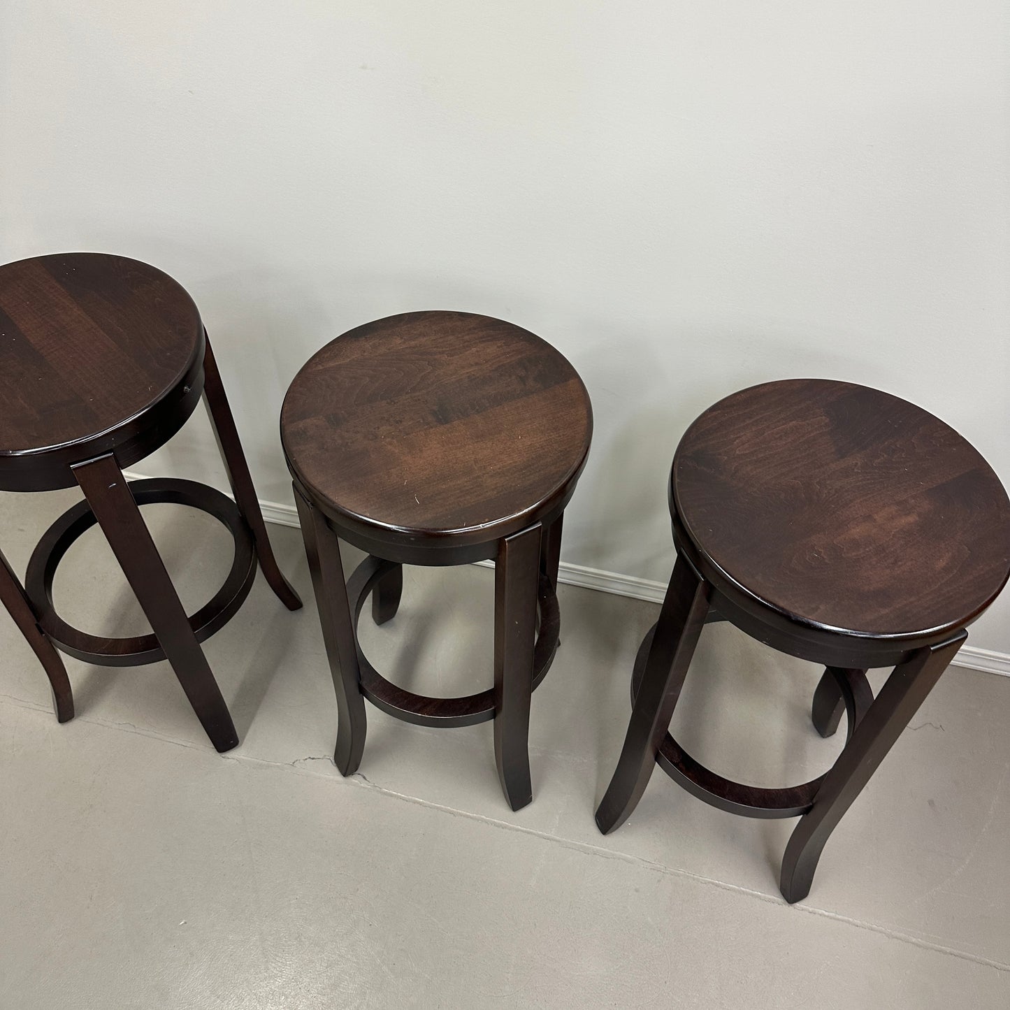 Wood Swivel Bar Stools (x3)