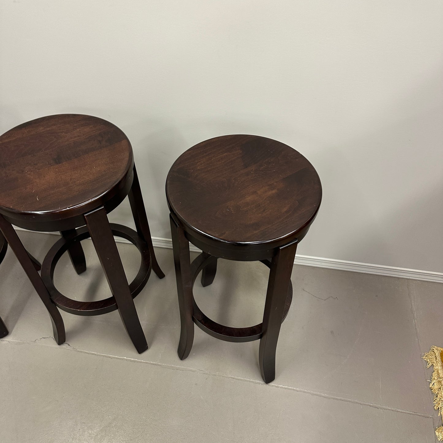 Wood Swivel Bar Stools (x3)