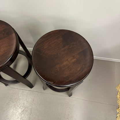 Wood Swivel Bar Stools (x3)