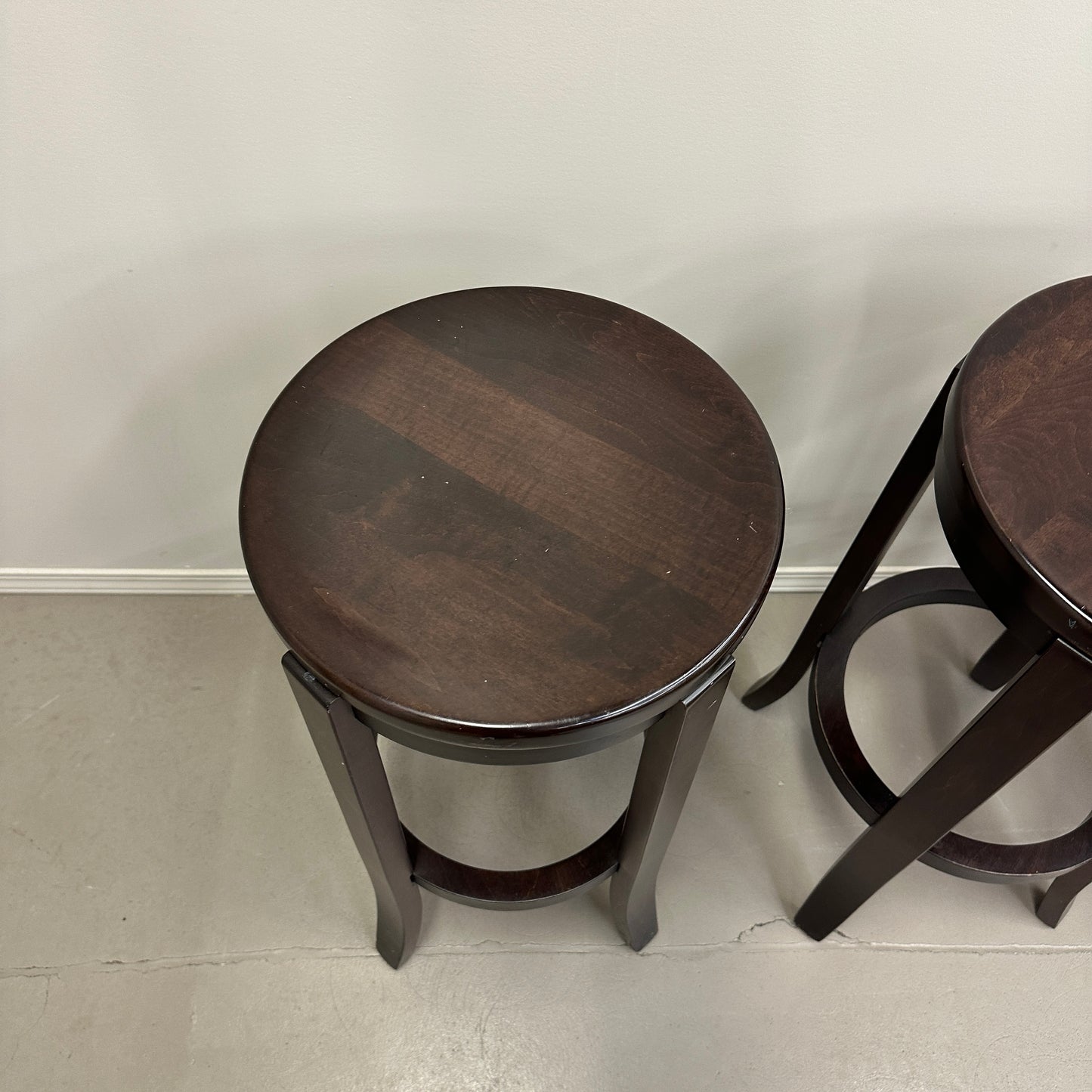 Wood Swivel Bar Stools (x3)