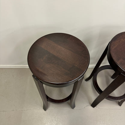 Wood Swivel Bar Stools (x3)