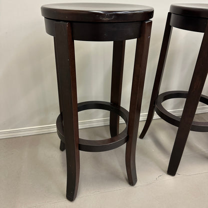 Wood Swivel Bar Stools (x3)
