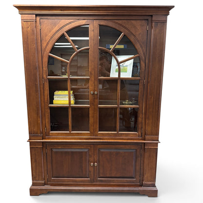 Ethan Allen Arched Glass Display Cabinet