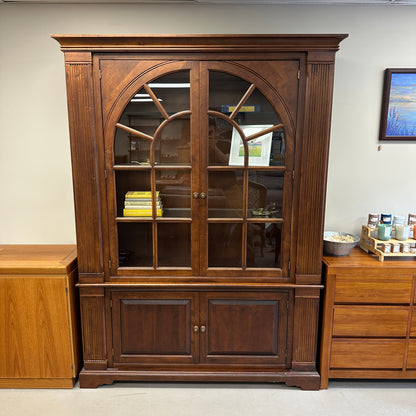 Ethan Allen Arched Glass Display Cabinet