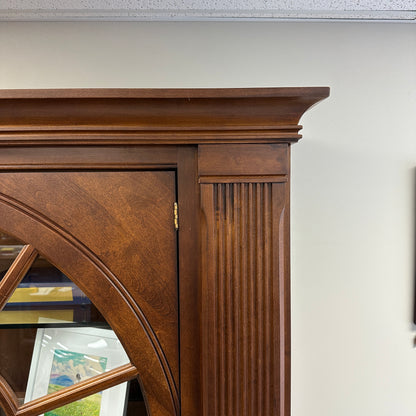 Ethan Allen Arched Glass Display Cabinet