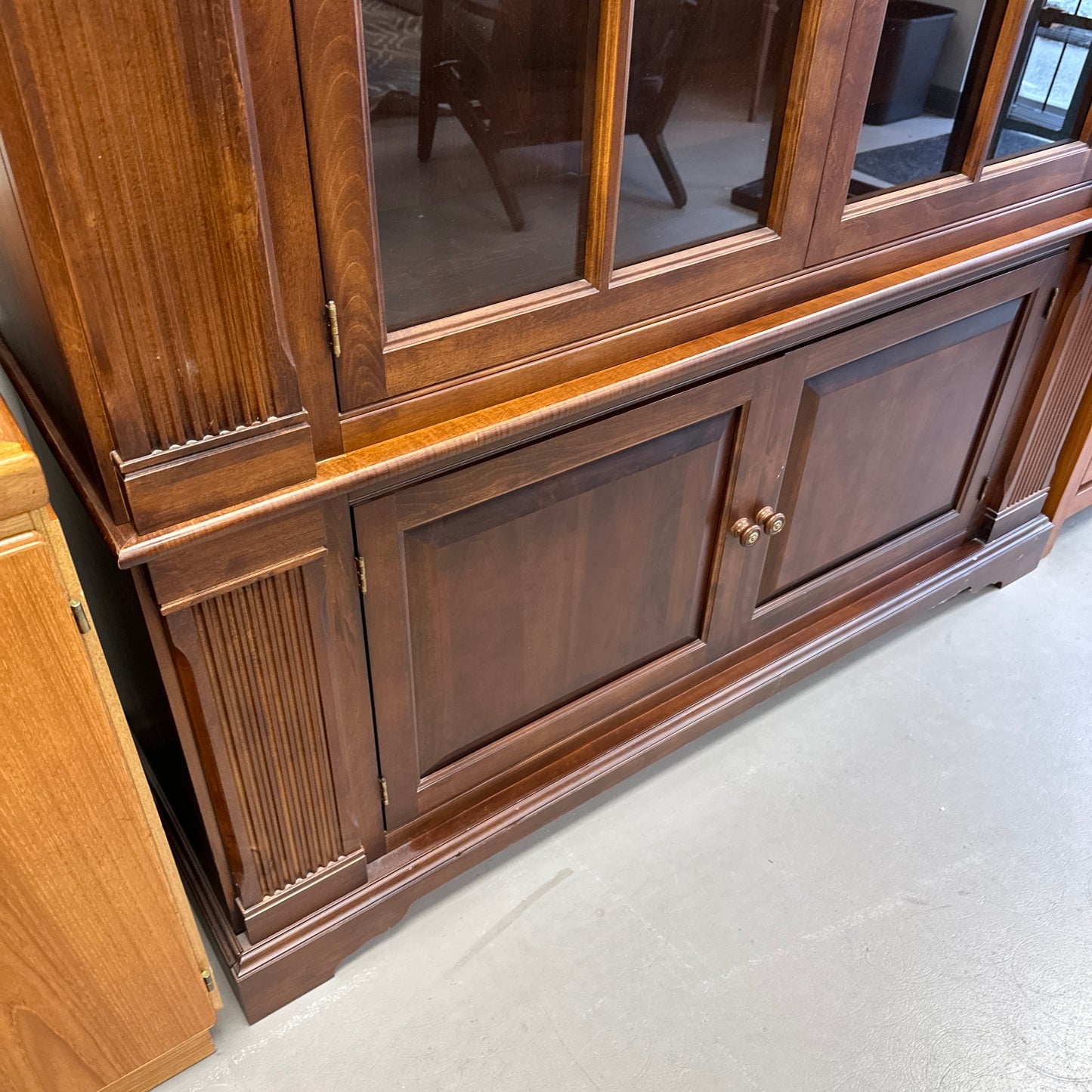 Ethan Allen Arched Glass Display Cabinet