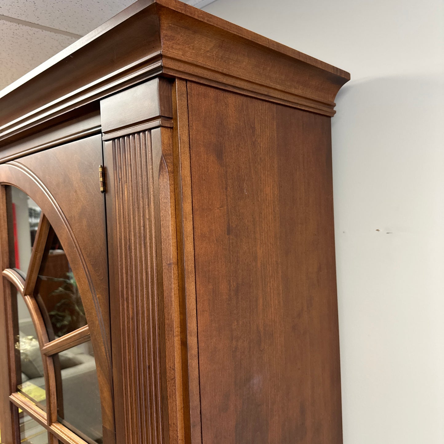Ethan Allen Arched Glass Display Cabinet