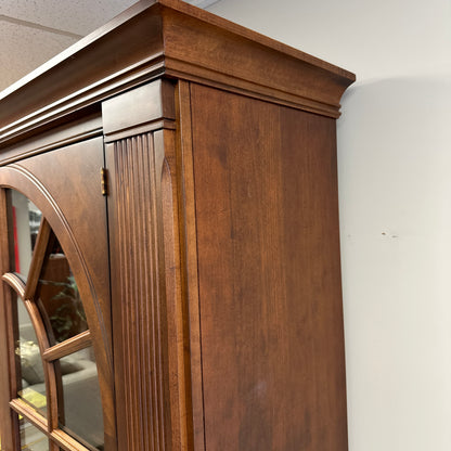 Ethan Allen Arched Glass Display Cabinet