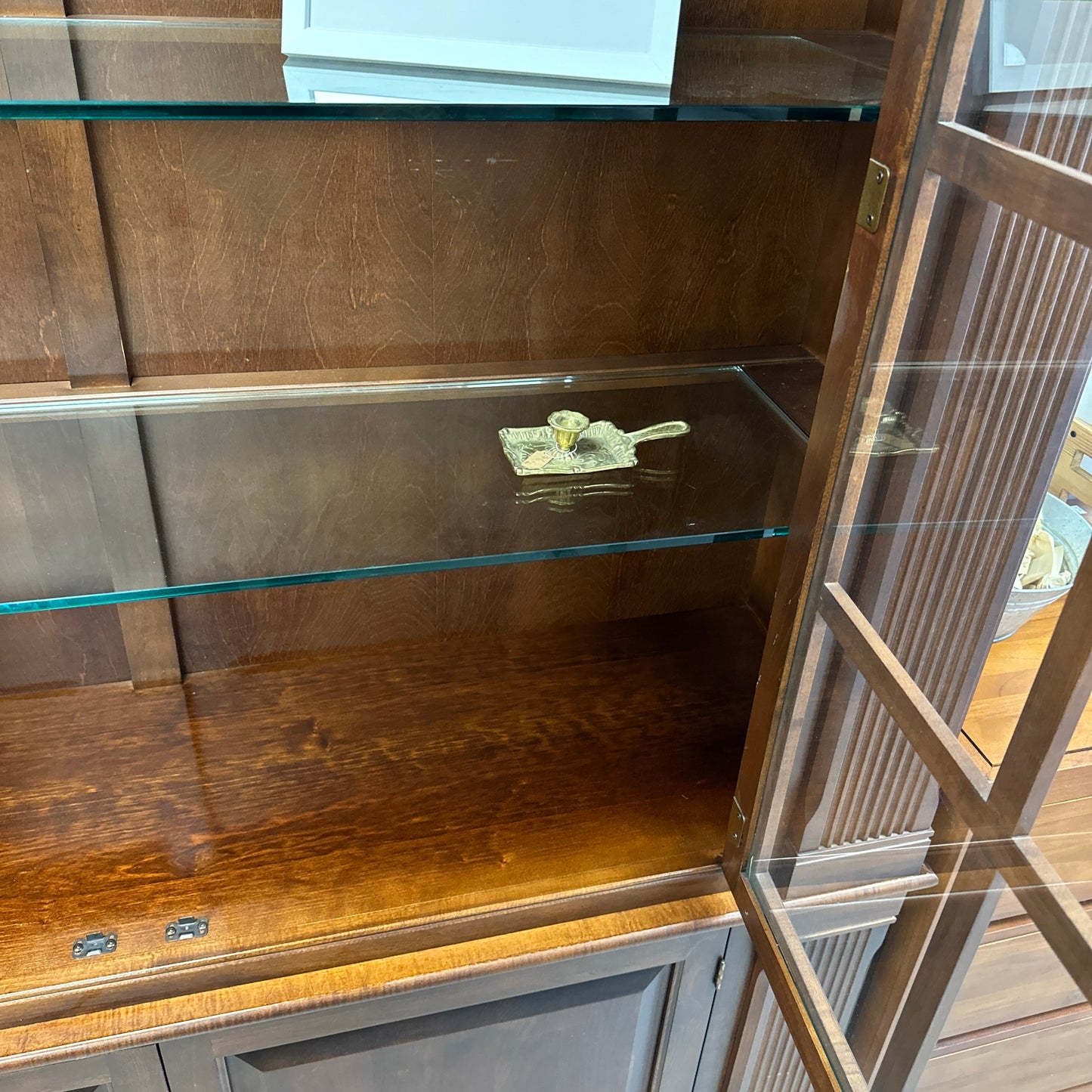 Ethan Allen Arched Glass Display Cabinet