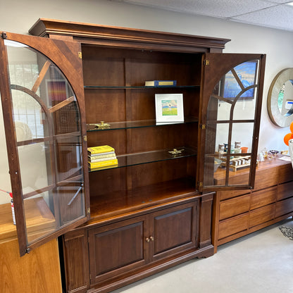Ethan Allen Arched Glass Display Cabinet