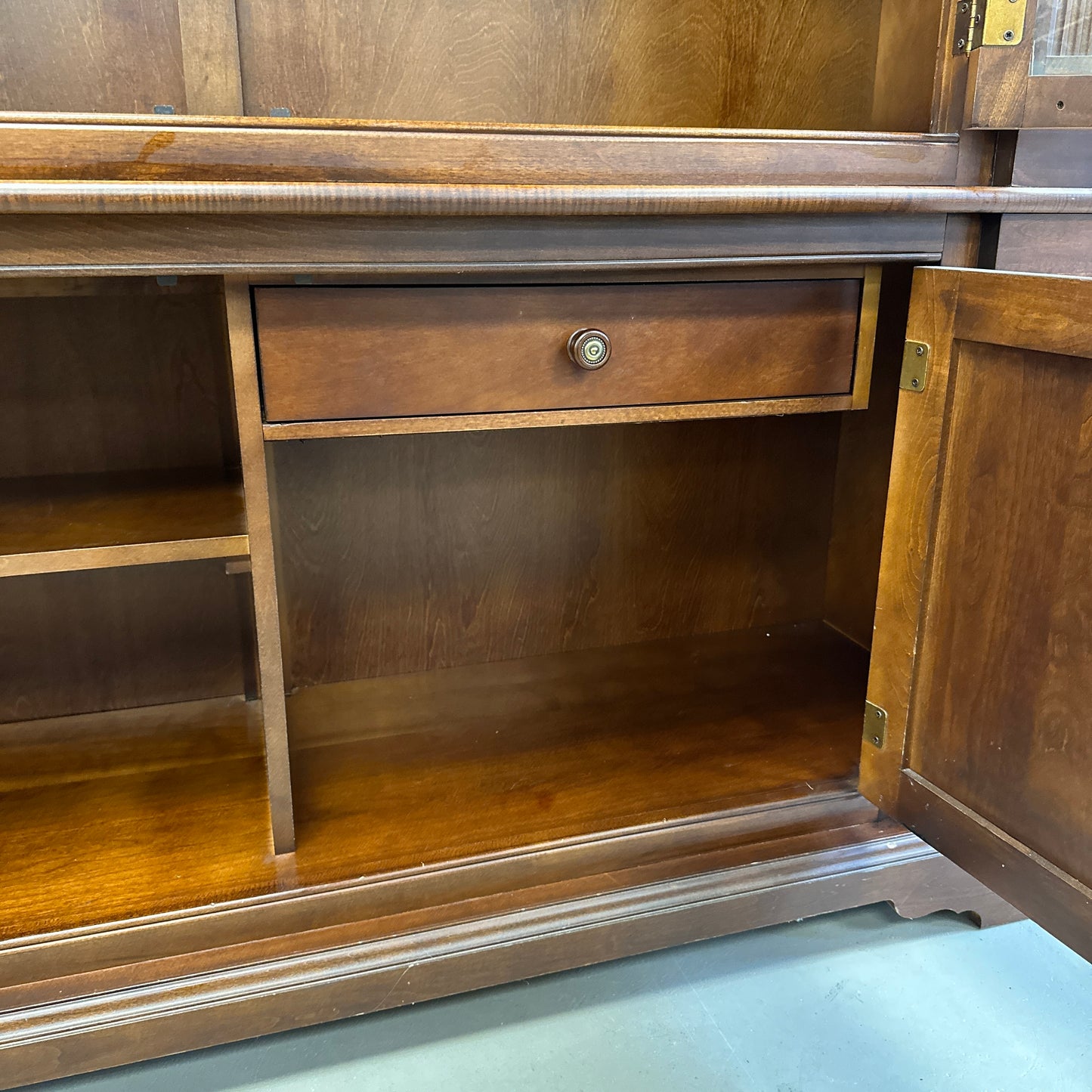 Ethan Allen Arched Glass Display Cabinet