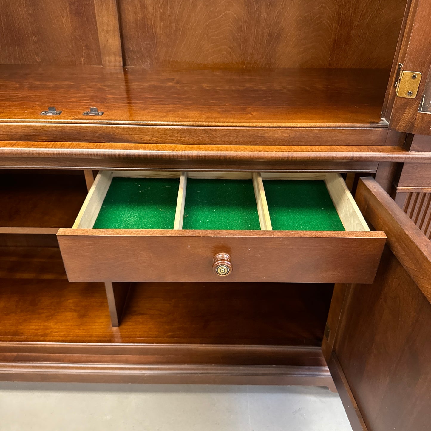 Ethan Allen Arched Glass Display Cabinet