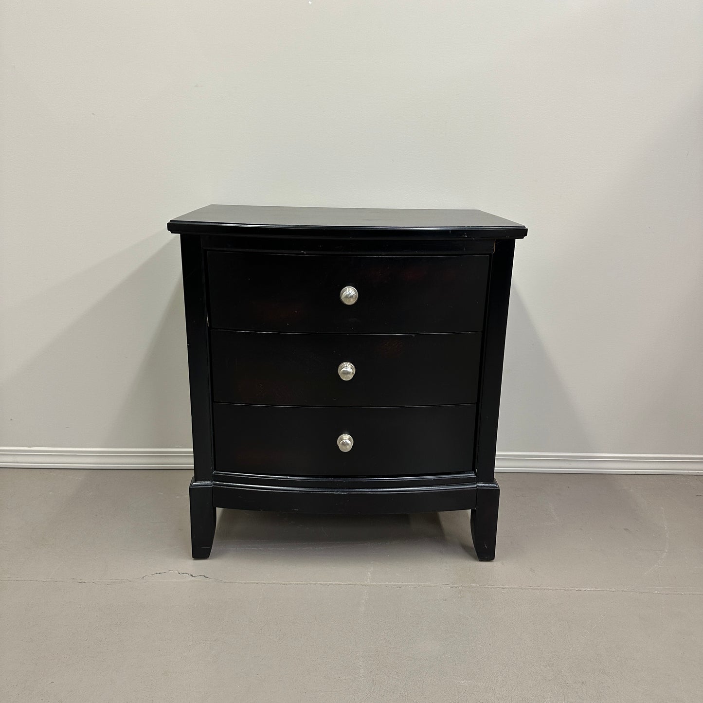 3 Drawers Dark Nightstand