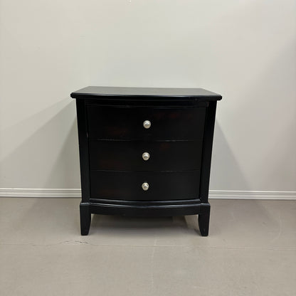 3 Drawers Dark Nightstand