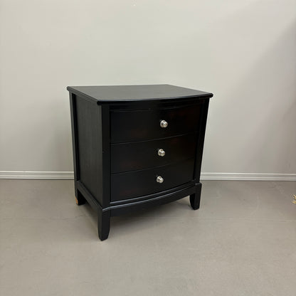 3 Drawers Dark Nightstand