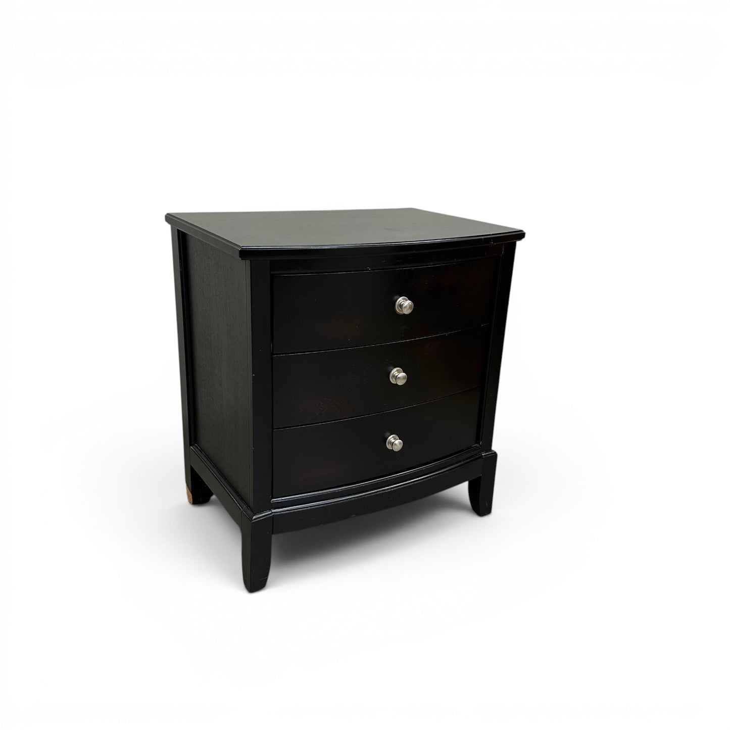 3 Drawers Dark Nightstand