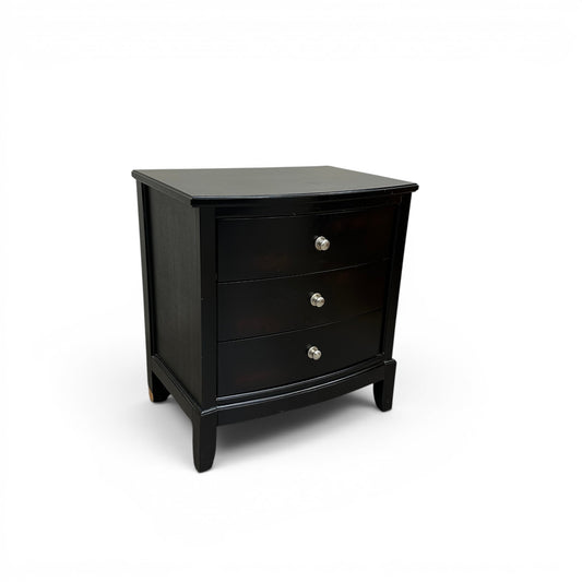 3 Drawers Dark Nightstand