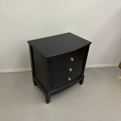 3 Drawers Dark Nightstand