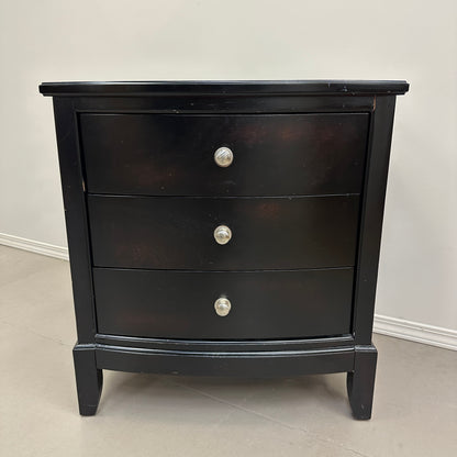 3 Drawers Dark Nightstand