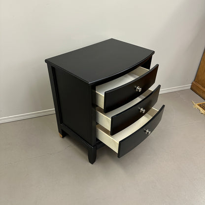3 Drawers Dark Nightstand