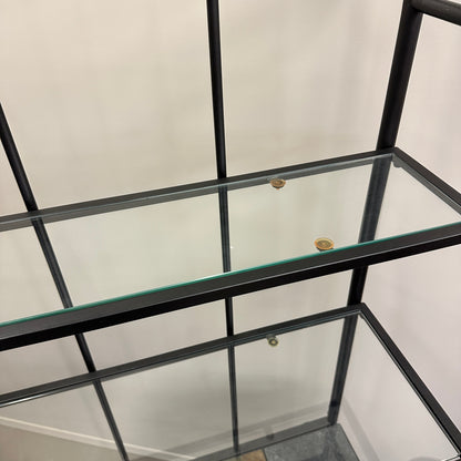 Metal Baker’s Rack with Tile Top & Glass Shelf Wine Storage