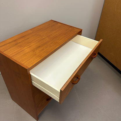 Small Mid-Century Teak 4 Drawers Dresser