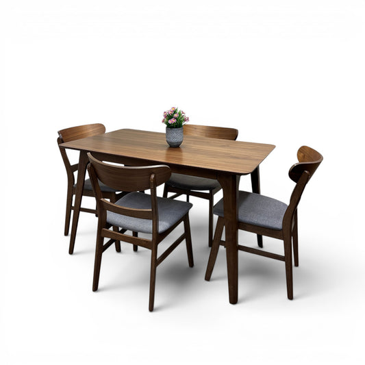 Mid-Century Modern Walnut Style Dining Set