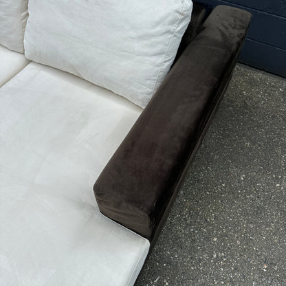 Alcantara Design Sectional with Back Shelf