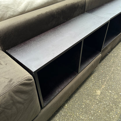 Alcantara Design Sectional with Back Shelf