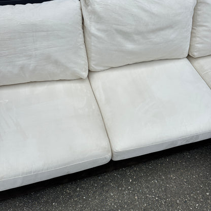 Alcantara Design Sectional with Back Shelf