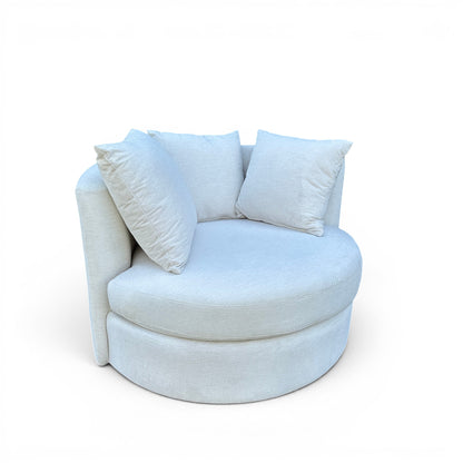 JL Roundabout Cuddle Swivel Chair - Merit Snow