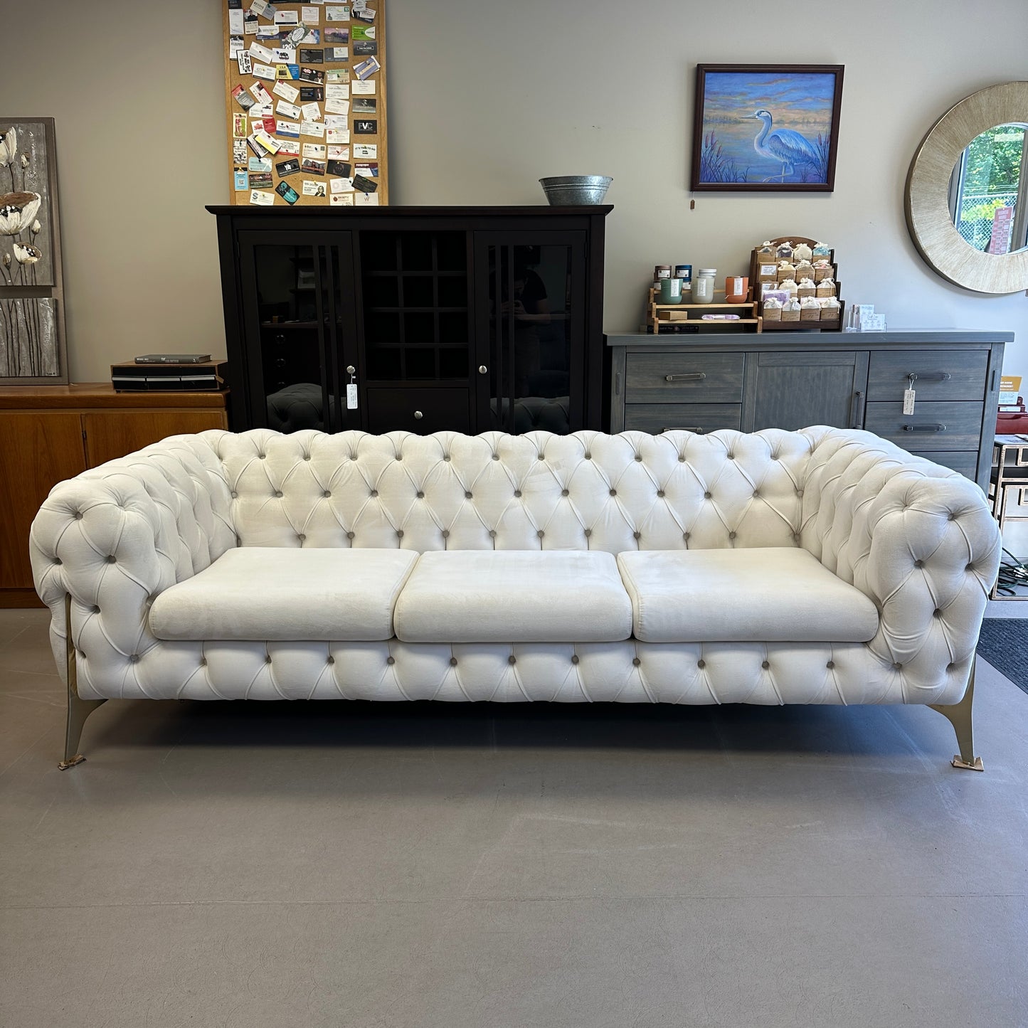 Bella Modern Tufted Velvet Sofa