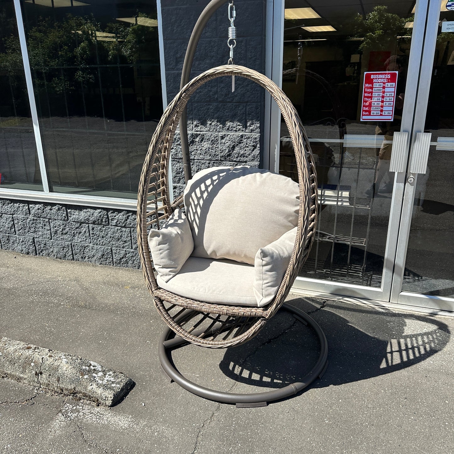Braided Woven Egg Patio Swing
