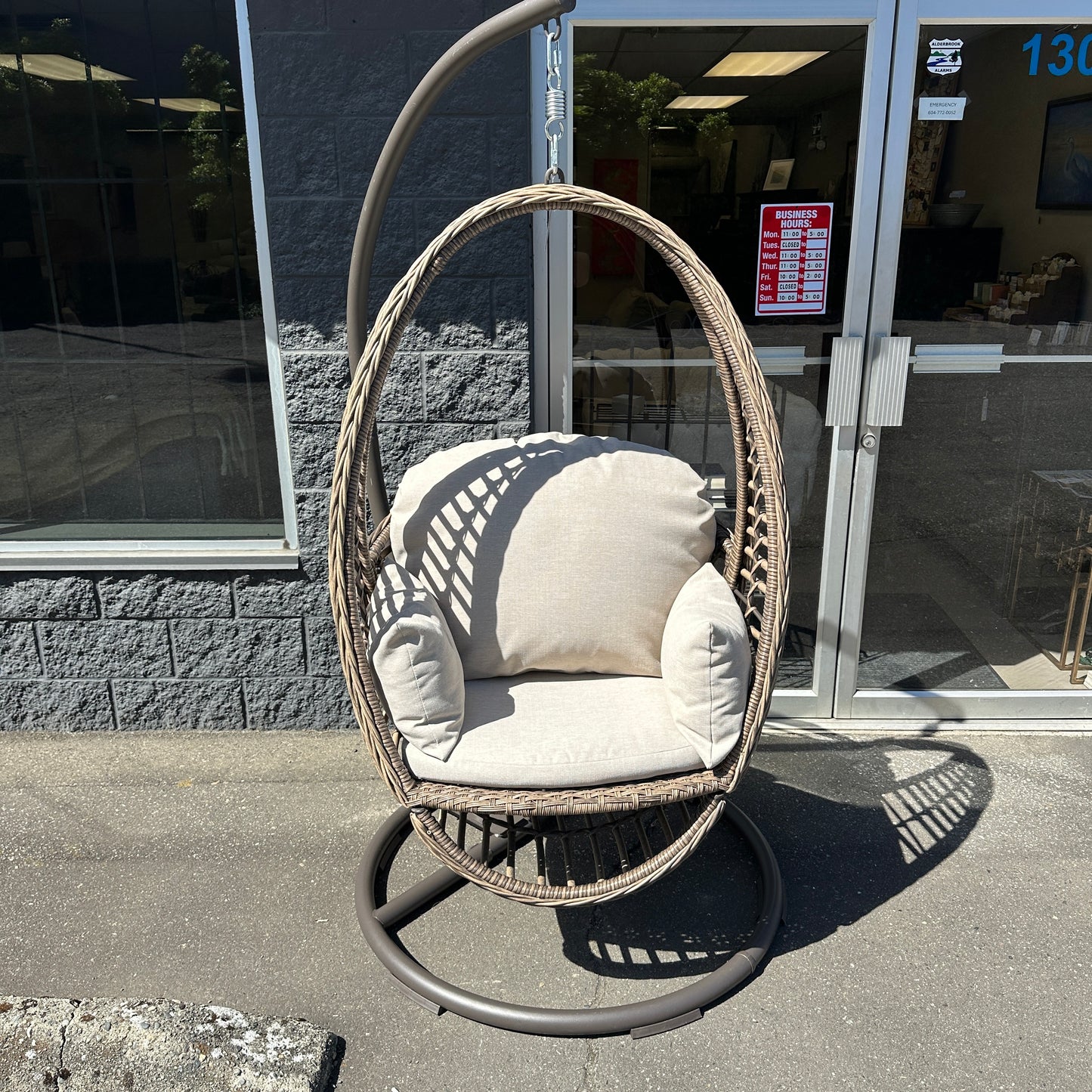 Braided Woven Egg Patio Swing