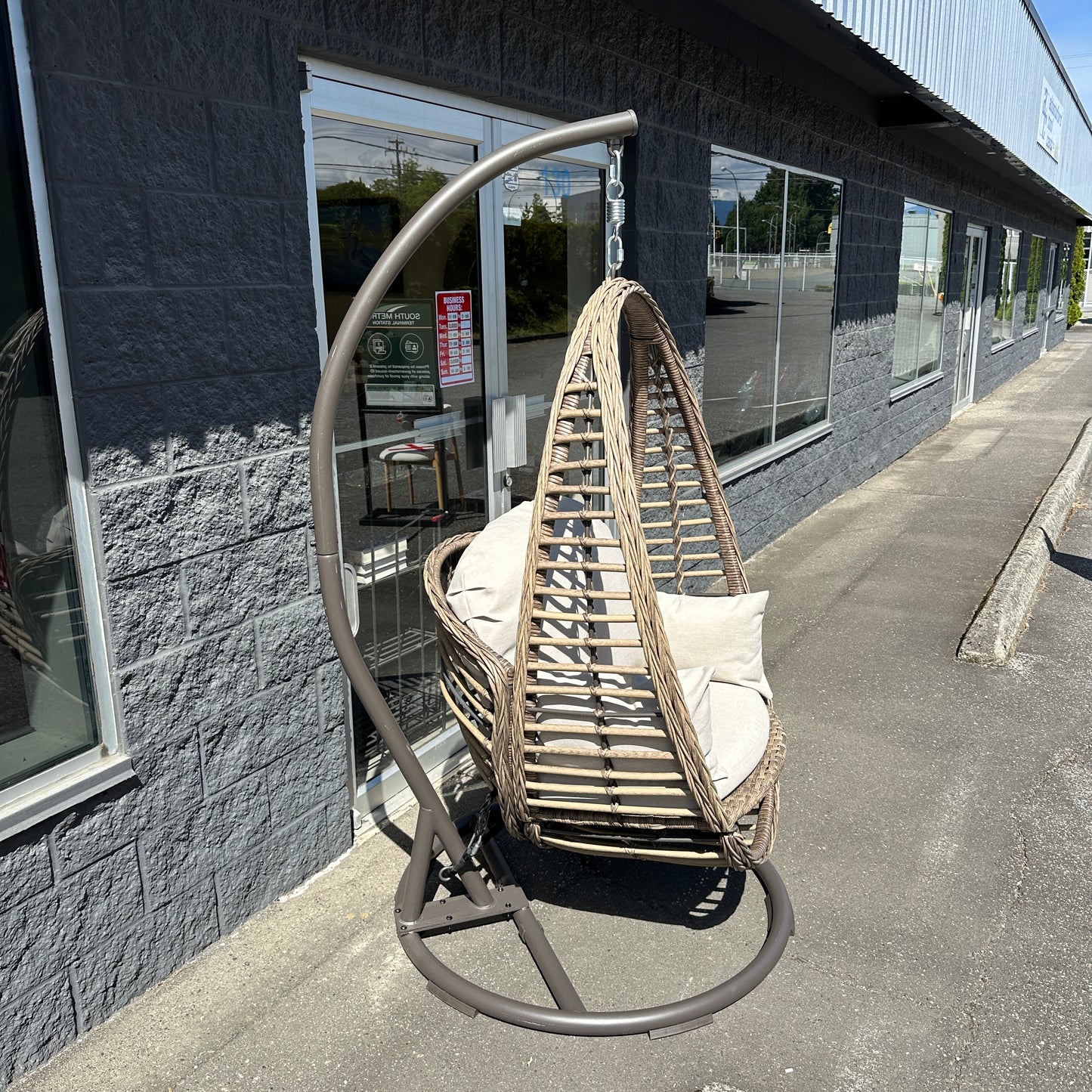 Braided Woven Egg Patio Swing