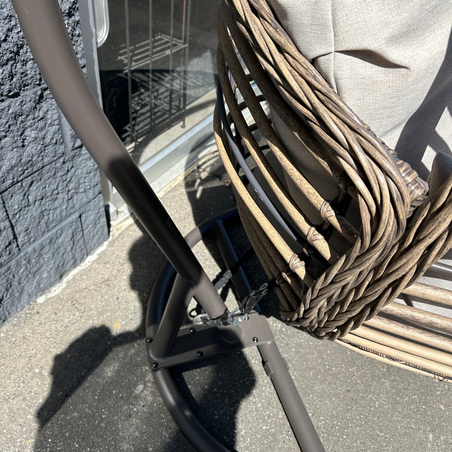 Braided Woven Egg Patio Swing