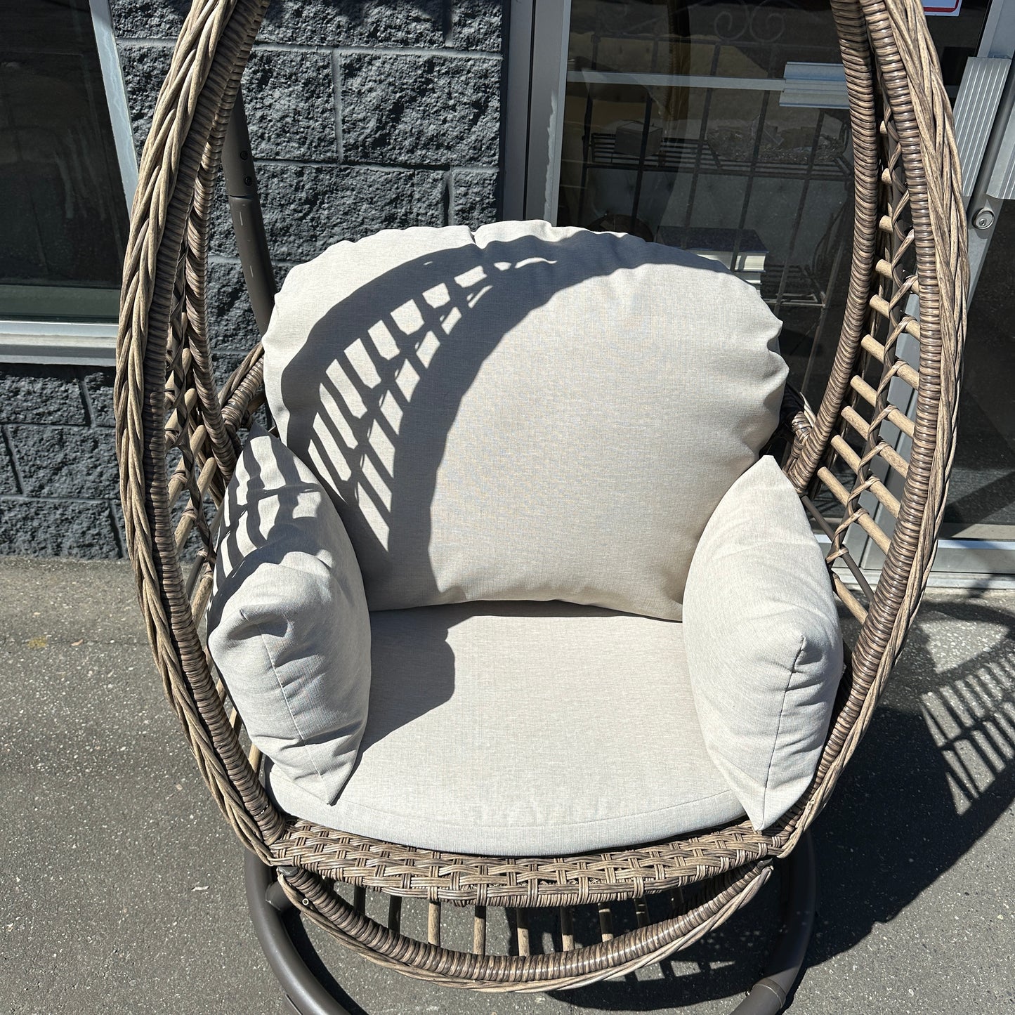 Braided Woven Egg Patio Swing