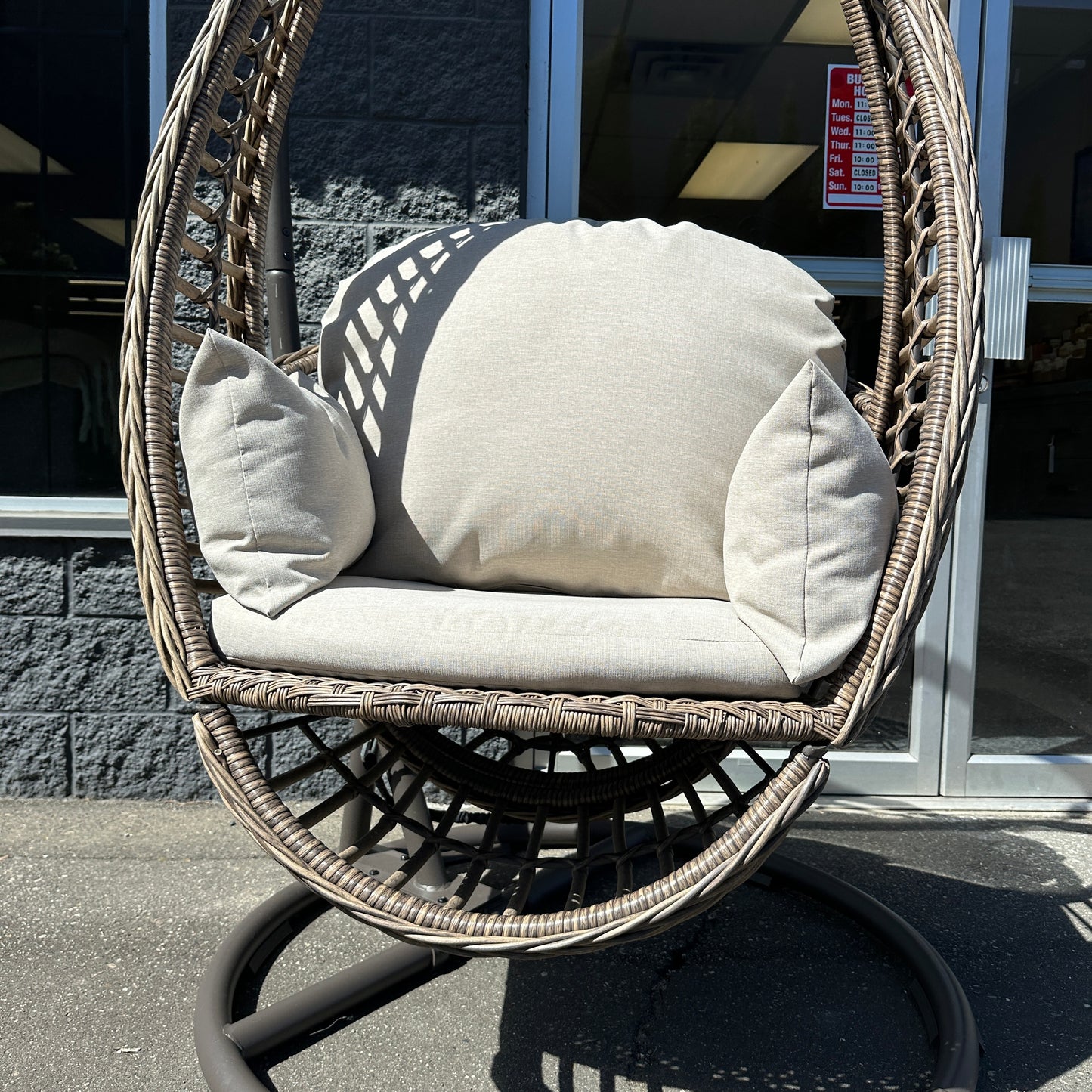 Braided Woven Egg Patio Swing