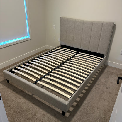 Upholstered Platform Bed - Queen Size