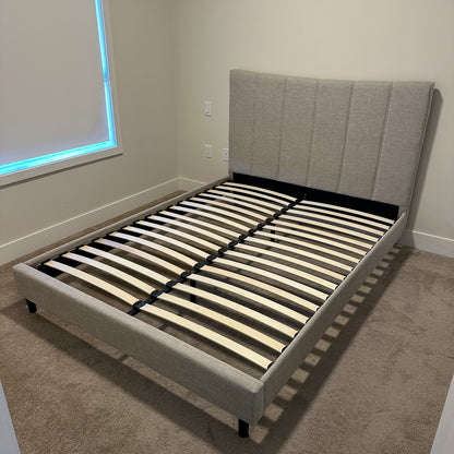 Upholstered Platform Bed - Queen Size