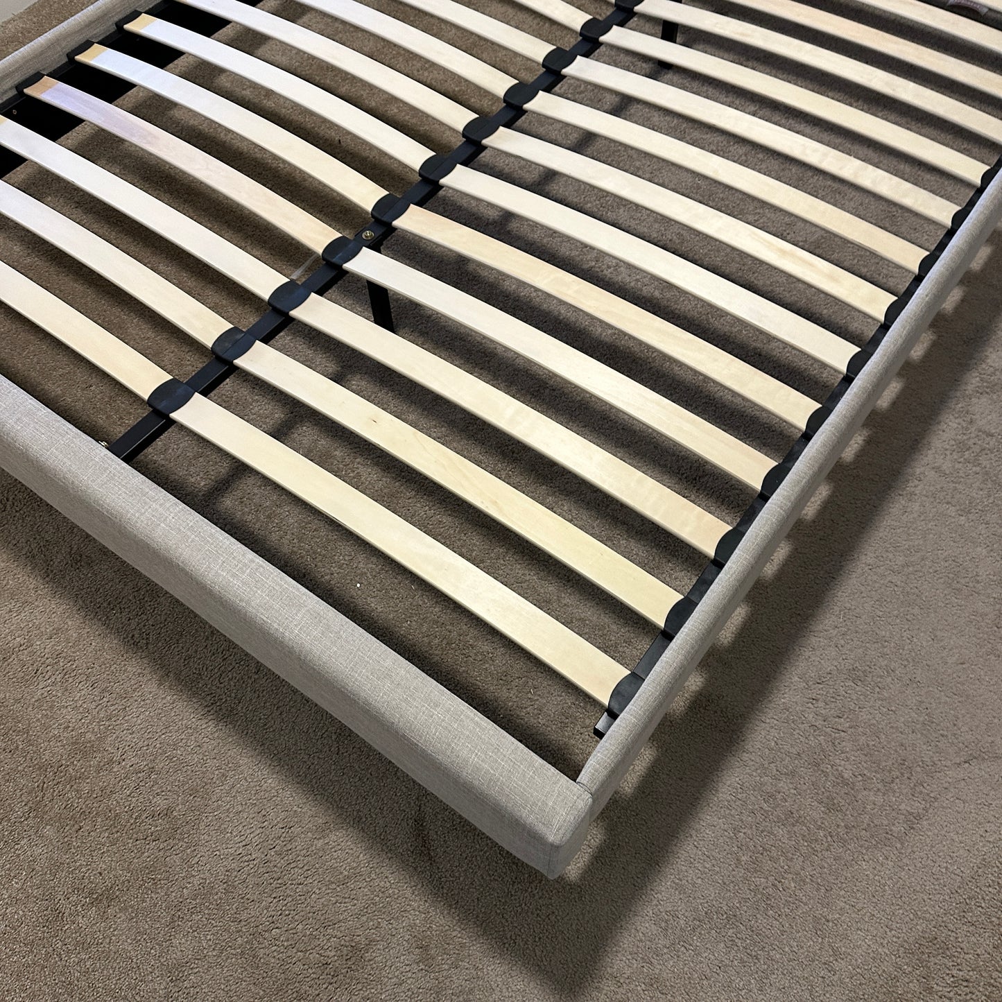 Upholstered Platform Bed - Queen Size