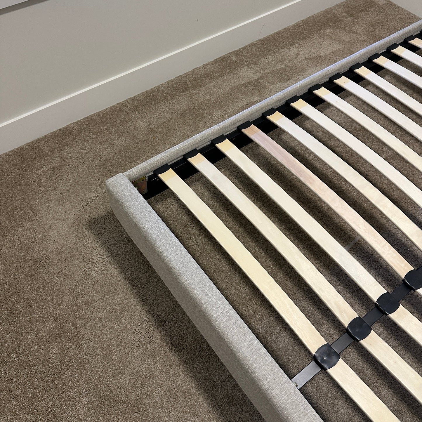 Upholstered Platform Bed - Queen Size